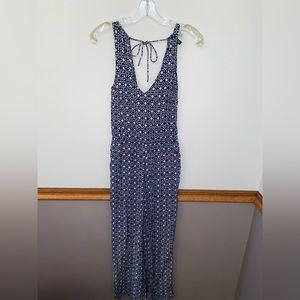 Blue and white flower romper, H&M, size US 4